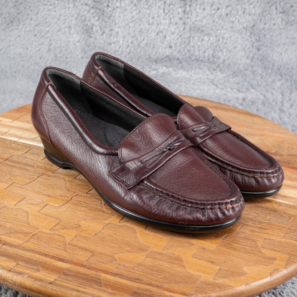 SAS Easier Burgundy Shoes Casual Slip On Tripad Comfort USA - Womens Size 6 M